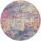Homeroots 8 ft. Round Ivory & Multi Color Abstract Area Rug 385718 - alternate 9